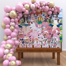 Kit Ouro Pokemon Rosa Menina - IMPAKTO VISUAL Kit Ouro Pokemon Rosa Menina - IMPAKTO VISUAL