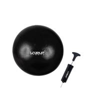 Kit Overball 25cm Mini Bola Suiça Preta Com Inflador Liveup