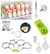 Kit Ovo 5 Peças - Batedor de Clara Batedor de Gema Fouet