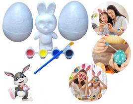 Kit Ovo Coelho Para Pintar Colorir Pendura Enfeite De Páscoa Kit Ovo Coelho Para Pintar Colorir Pendura Enfeite De Páscoa