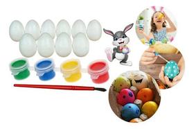 Kit Ovos Para Pintar Colorir Enfeite De Páscoa Decoração