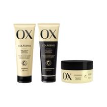 Kit Ox Colageno Cond 240Ml+Shampoo 240Ml + Mascara 300G