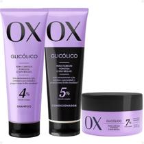 Kit Ox Glicólico: Shampoo, Condicionador e Máscara 240ml Kit Ox Glicólico: Shampoo, Condicionador e Máscara 240ml
