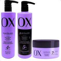 Kit Ox Glicólico: Shampoo, Condicionador E Máscara 300G