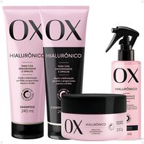 Kit Ox Hialurônico: Shampoo, Condicionador, Máscara e Spray Kit Ox Hialurônico: Shampoo, Condicionador, Máscara e Spray