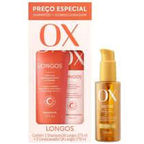 Kit OX Longos Shampoo + Condicionador + Óleo Capilar Nutritivo 120ml Kit OX Longos Shampoo + Condicionador + Óleo Capilar Nutritivo 120ml