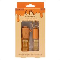 Kit Ox Mari Maria Glow Duo Caramelo Salgado Com Chaveiro: Óleo Capilar e Gloss Labial