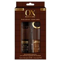 Kit Ox Mari Maria Glow Duo Chocolate Com Chaveiro: Óleo Capilar e Gloss Labial Kit Ox Mari Maria Glow Duo Chocolate Com Chaveiro: Óleo Capilar e Gloss Labial