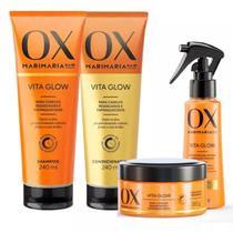 Kit Ox Mari Maria Hair Vita Glow Nutrição E Brilho 4 Itens - OX Cosméticos