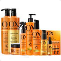 Kit Ox Mari Maria Hair Vita Glow: Shampoo, Condicionador, Máscara, Ampola, Sérum, Leave-In, Defrizante, Óleo e Tônico Kit Ox Mari Maria Hair Vita Glow: Shampoo, Condicionador, Máscara, Ampola, Sérum, Leave-In, Defrizante, Óleo e Tônico