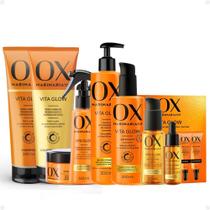 Kit Ox Mari Maria Hair Vita Glow: Shampoo, Condicionador, Máscara, Ampola, Sérum, Leave-In, Defrizante, Óleo e Tônico