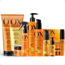 Kit Ox Mari Maria Hair Vita Glow: Shampoo, Condicionador, Máscara, Ampola, Sérum, Leave-In, Defrizante, Óleo, Tônico e Alinhador de Fios Kit Ox Mari Maria Hair Vita Glow: Shampoo, Condicionador, Máscara, Ampola, Sérum, Leave-In, Defrizante, Óleo, Tônico e Alinhador de Fios