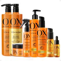 Kit Ox Mari Maria Hair Vita Glow: Shampoo, Condicionador, Máscara, Sérum, Leave-In, Defrizante, Óleo e Tônico Kit Ox Mari Maria Hair Vita Glow: Shampoo, Condicionador, Máscara, Sérum, Leave-In, Defrizante, Óleo e Tônico