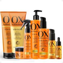 Kit Ox Mari Maria Hair Vita Glow: Shampoo, Condicionador, Máscara, Sérum, Leave-In, Defrizante, Óleo e Tônico Kit Ox Mari Maria Hair Vita Glow: Shampoo, Condicionador, Máscara, Sérum, Leave-In, Defrizante, Óleo e Tônico
