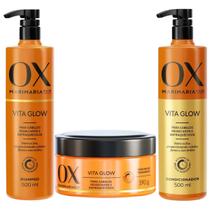Kit OX Mari Maria Vita Glow Shampoo 500ml Condicionador 500ml e Mascara de Tratamento Kit OX Mari Maria Vita Glow Shampoo 500ml Condicionador 500ml e Mascara de Tratamento