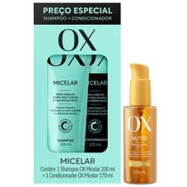 Kit OX Micelar Shampoo + Condicionador + Óleo Capilar Nutritivo 120ml