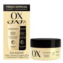 Kit Ox Shampoo 200ml e Condicionador Colágeno 170ml Mais Máscara Ox Colágeno 300g