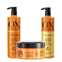 Kit OX Vita Glow Mari Maria shampoo condicionador 500ml e máscara 190g