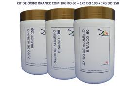 Kit Óxido Alumínio Branco: 1kg Do 60, 1kg Do 100, 1kg Do 150 Kit Óxido Alumínio Branco: 1kg Do 60, 1kg Do 100, 1kg Do 150