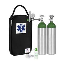 Kit Oxigênio 3L 2 Cilindros Bolsa Preta Kit Oxigênio 3L 2 Cilindros Bolsa Preta