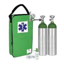 Kit Oxigênio 3L 2 Cilindros Bolsa Verde Kit Oxigênio 3L 2 Cilindros Bolsa Verde