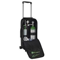 Kit Oxigênio Portátil 3 Litros Bolsa Preta com Rodinhas Sem Carga