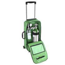 Kit Oxigênio Portátil 3 Litros Bolsa Verde com Rodinhas Sem Carga