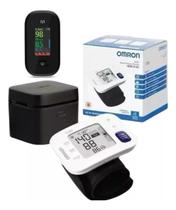 Kit Oximetro De Dedo + Aparelho De Medir Pressão Pulso Omron