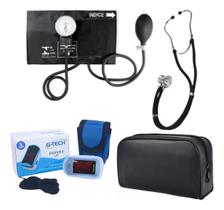 Kit Oximetro + Estetoscopio + Esfigmomanometro Premium
