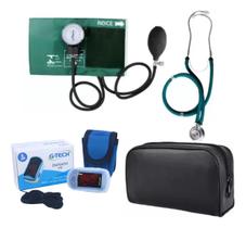 Kit Oximetro + Estetoscopio + Esfigmomanometro Premium