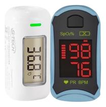 Kit Oximetro Medir Oxigenio + Termometro Infravermelho Gtech