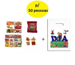 Kit p/ 50 pessoas Docinhos Dia das Crianças c/ 8 tipos