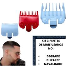 Kit P/ Barbearia 3 Pentes 0.5 1.0 1.5 Para Máquinas Kemei!!!