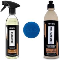 Kit P/ Couro Higicouro + Hidracouro + Esponja Vonixx