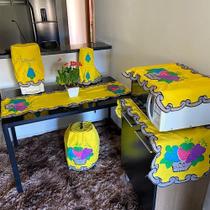Kit P/ Cozinha Bordados Do Nordeste Caracol Bordado Amarelo