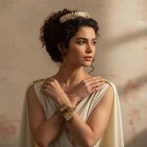 Kit P/ Fantasia De Deusa Grega Romana C/ 1 Tiara 2 Braceletes Mola Metal Festas Kit P/ Fantasia De Deusa Grega Romana C/ 1 Tiara 2 Braceletes Mola Metal Festas