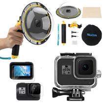 Kit P go action pro hero 8 Black Case Estanque Película Capa Dome - PDIMPORT