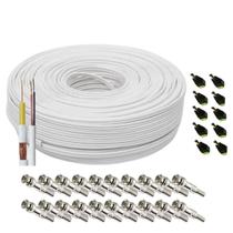 Kit P/ Instalação 10 Câmeras Segurança Conectores e CaboCFTV