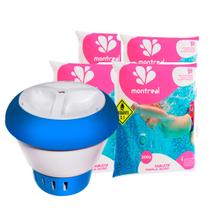 Kit P/ Limpeza Piscinas Flutuador E Pastilhas Montreal Cloro