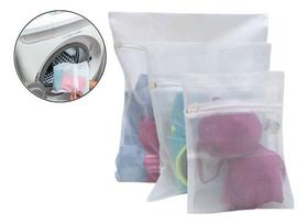 Kit P M G Saco Protetor Lavar Roupa Delicada Máquina 3pçs Kit P M G Saco Protetor Lavar Roupa Delicada Máquina 3pçs