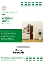 Kit p/ Porta Correr Embutir 28x35 Fenix 1,30m Natural - FN-202 - KTN2.13