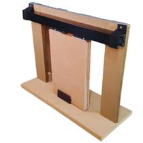 Kit p/ Porta Correr Trilho Alumínio 35x35 2,50m Preto - RDA-4 - KT-713.25 Kit p/ Porta Correr Trilho Alumínio 35x35 2,50m Preto - RDA-4 - KT-713.25