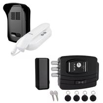 Kit P10 Interfone Porteiro Eletrônico + Fechadura 12v + Cabo Kit P10 Interfone Porteiro Eletrônico + Fechadura 12v + Cabo