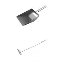 Kit Pá De Limpeza Inox + Espalhador De Brasa Inox para Churrasqueira - Giragrill