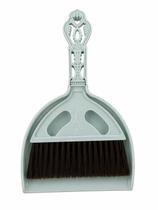 Kit Pá de Lixo com Escova Luxo Decorada Cabo Anatômico Limpeza Prática Resistente