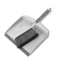 Kit Pá e Escova de Mão Limpeza Facilitada Multiuso Piso Parede Rejunte RodaPé Cerda Macia Encaixe Perfeito Linha Flow Ou