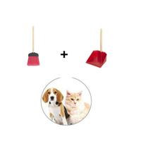 Kit Pá e Vassoura Com Cabo para Higienizacão De Pets - Magazzine Atual