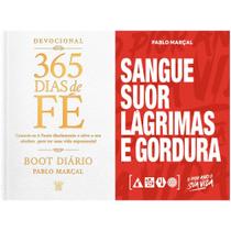 Kit pablo marçal - 365 dias de fé - boot diário + sangue, suor, lágrimas e gordura - Kit de Livros