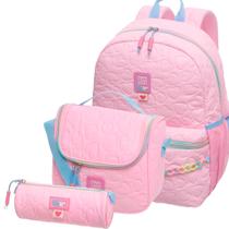 Kit Pacific Mochila Lancheira e Estojo Pack Me Well