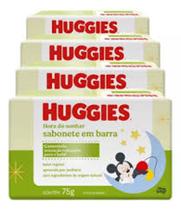Kit/Pack 4 Sabonetes Huggies em Barra com Camomila 75g Cada